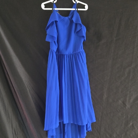 BCX Vibrant Blue Kids Formal Dress with Pleated Skirt - Picture 1 of 7
